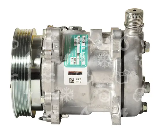 kompresor UNI SANDEN 5H09, řemenice 125 mm - PV5, 12V, připojení V